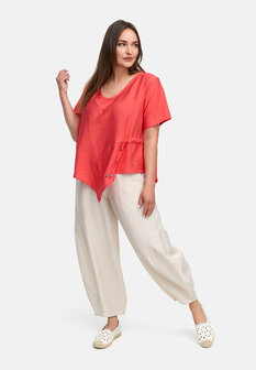 Kekoo asymmetrische tuniek Ibiza rood