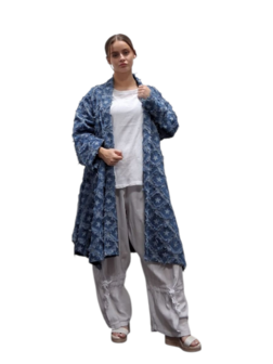  Cardigan Dreamstar blauw print