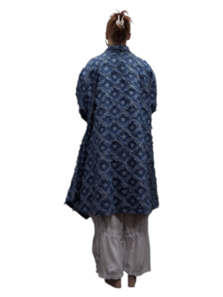  Cardigan Dreamstar blauw print