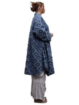  Cardigan Dreamstar blauw print