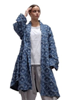  Cardigan Dreamstar blauw print