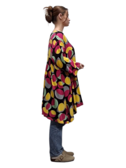 Zomerjas-blouse Maria in A-vorm van zachte linnenlook kwaliteit