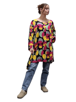 Zomerjas-blouse Maria in A-vorm van zachte linnenlook kwaliteit