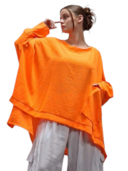 Wijde tuniek/shirt Marcy neonoranje