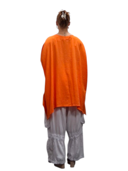 Wijde tuniek/shirt Marcy neonoranje
