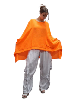 Wijde tuniek/shirt Marcy neonoranje