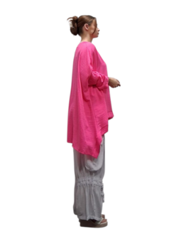 Wijde tuniek/shirt Marcy fuchsia