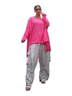 Wijde tuniek/shirt Marcy fuchsia