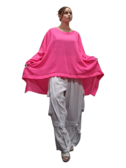Wijde tuniek/shirt Marcy fuchsia