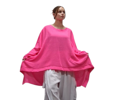 Wijde tuniek/shirt Marcy fuchsia