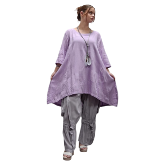 lange tuniek lila 100% katoen