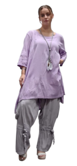 lange tuniek lila 100% katoen