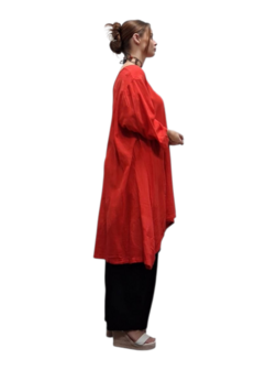 lange tuniek rood 100% katoen