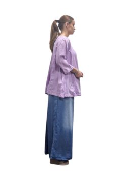 Shirt-lila-A-lijn-100-cotton
