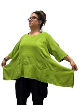 Shirt A-lijn 100% cotton groen