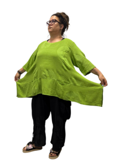 Shirt A-lijn 100% cotton groen