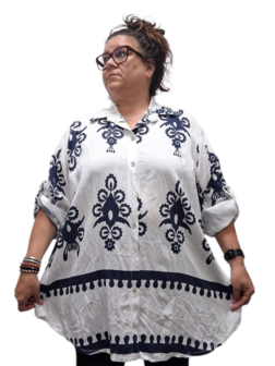 Blouse La Bass wit print