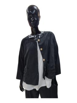 Jasje/vest zwart met knoopsluiting