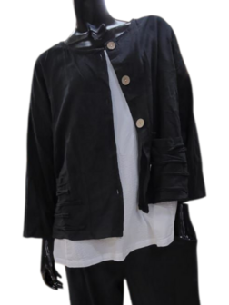 Jasje/vest zwart met knoopsluiting