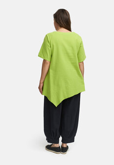 Kekoo linnen asymmetrische tuniek Venti groen