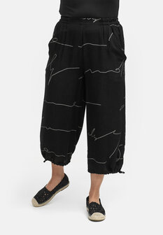 Kekoo broek patroon &#039;Serra&#039; zwart print