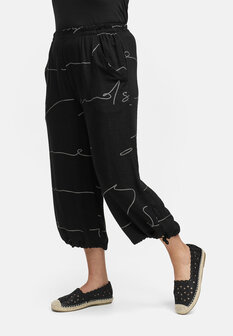 Kekoo broek patroon &#039;Serra&#039; zwart print