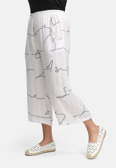 Kekoo broek patroon &#039;Serra&#039; wit print