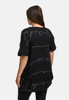 Kekoo Longshirt &#039;Serra&#039; zwart
