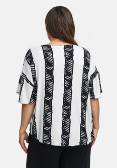 Casual tuniek met vleermuismouwen &#039;Sovana&#039; wit