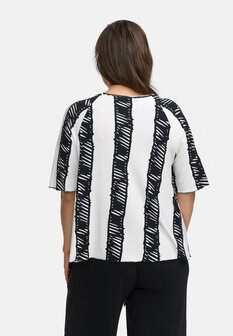 Boxy shirt van lichte viscose-stretch &#039;Sovana&#039; wit