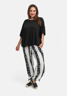 Luchtig shirt met vleermuismouwen &#039;Sovana&#039; zwart