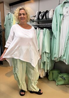Shirt wit  A-lijn asymmetrisch