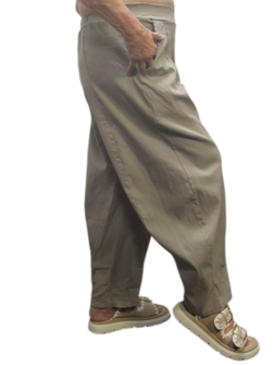  Broek greige stretch