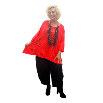 Shirt-rood-A-lijn-100-cotton