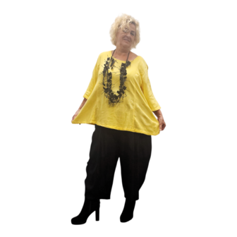 Shirt 100% cotton-geel-A-lijn