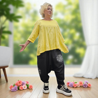 Shirt 100% cotton-geel-A-lijn