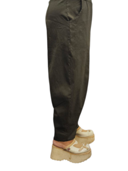 Broek armygroen stretch