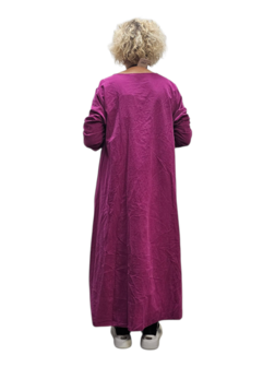 Leuke jurk met leuke details paars corduroy
