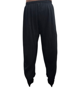 Wijde broek zwart met leuke inknipsels 100% cotton