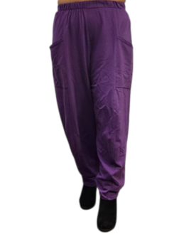 Wijde broek purple 100% cotton