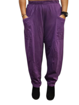 Wijde broek purple 100% cotton