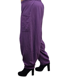 Wijde broek purple 100% cotton