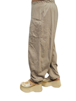 Wijde broek greige 100% cotton