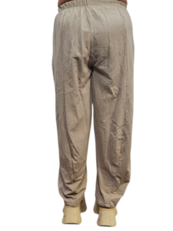 Wijde broek greige 100% cotton