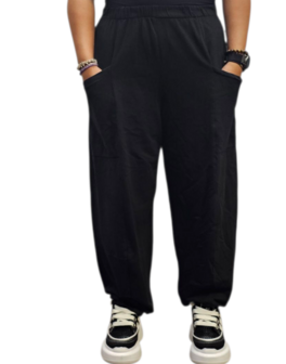 Wijde broek zwart 100% cotton