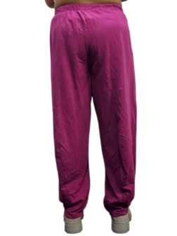 Wijde broek paars 100% cotton