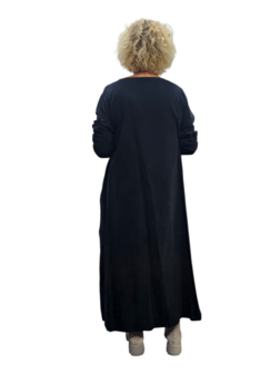 Leuke jurk met leuke details zwart corduroy