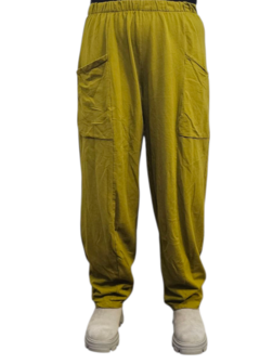 Wijde broek groen 100% cotton