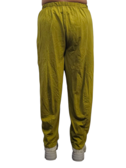 Wijde broek groen 100% cotton