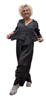 Kort jasje zwart stonewashed
